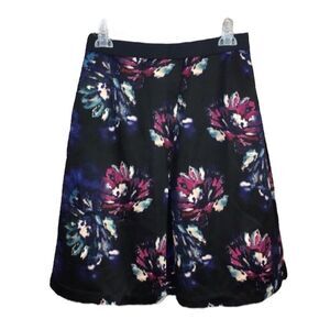 ELLEN TRACY CIRCLE MULTI COLOR FLORAL‎ SKIRT SZ 8 ART TO WEAR